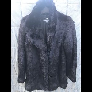 Blanc Noir Faux Fur Coat
